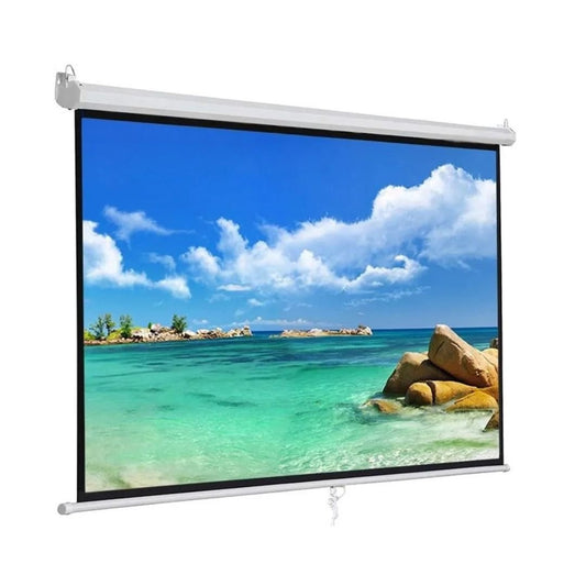 100" Manuel Nedtrækkelig Projektorskærm – Justerbar højde for optimal visning