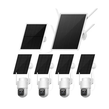 Trådløst solcelledrevet PTZ NVR-overvågningssystem med 4G-forbindelse