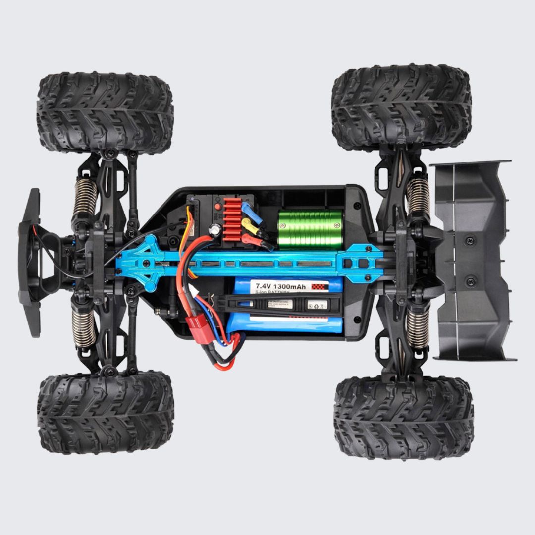 Fjernstyret Pro RC bil - 70KM/T - Super køreegenskaber og trækkraft!
