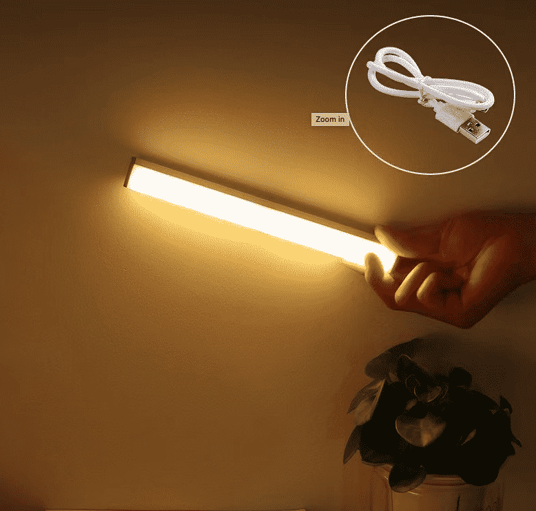 21 cm Trådløs LED lys med indbygget censor - Nem montering uden skruer!