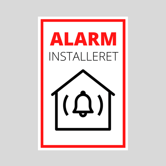 Alarm klistermærker - 4 stk - kraftig holdbarhed