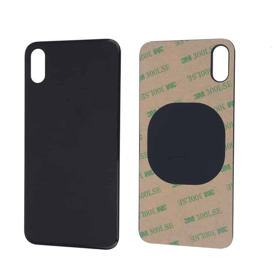Bagsideglas til iPhone X - Sort