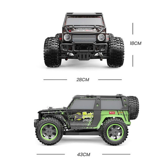 Fjernstyret RC Bil - RockCrawler, 78KM/T, Børsteløs motor Hydrauliske støddæmpere
