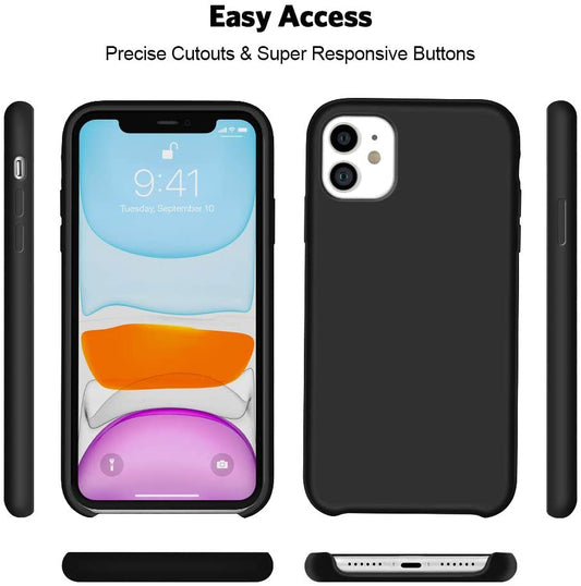 IPHONE 11 LIQUID SILIKONE COVER - Sort