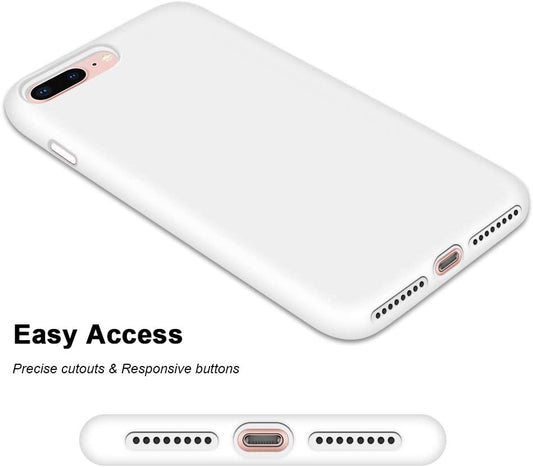 IPHONE 7+/8+ LIQUID SILIKONE COVER - Hvid