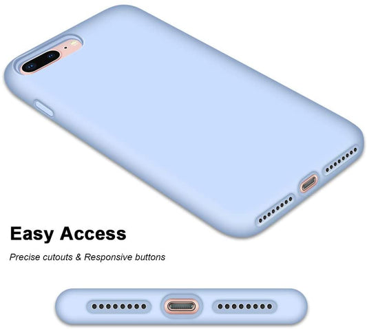 IPHONE 7+/8+ LIQUID SILIKONE COVER - Light Blue