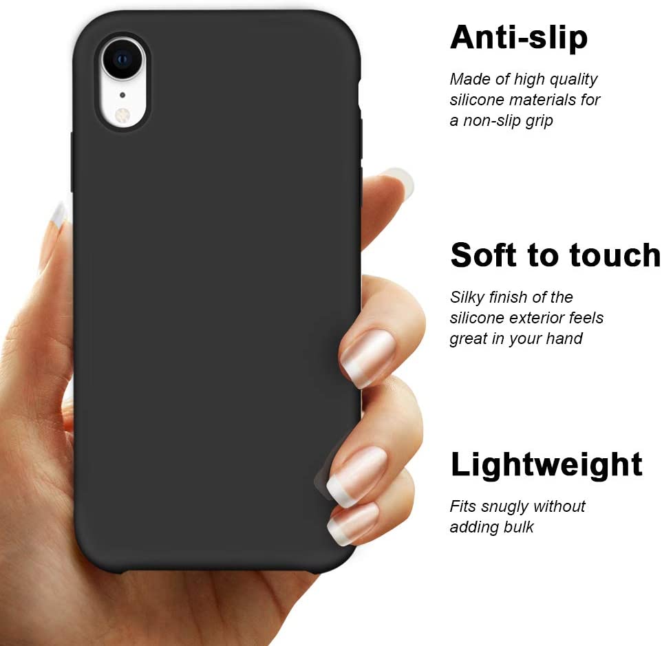 IPHONE XR LIQUID SILIKONE COVER - Sort
