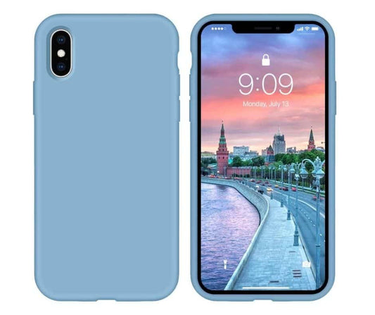 IPHONE X/XS LIQUID SILIKONE COVER - Cornflower