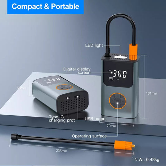 Kraftig Universal Genopladelig Luftpumpe