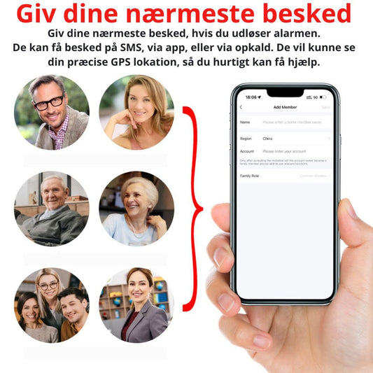 Overfaldsalarm med app, 130db sirene, Send alarm & GPS lokation til op til 20 kontakter