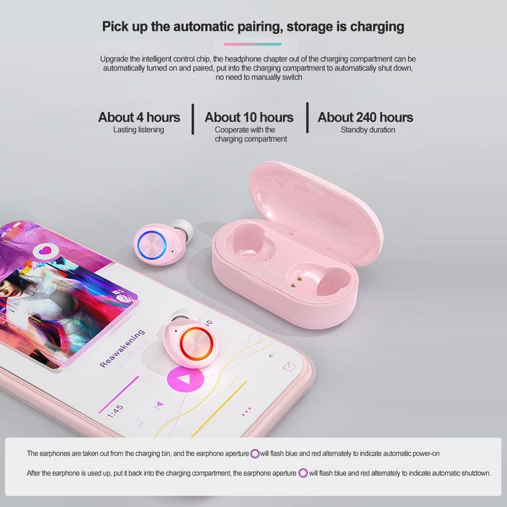 Premium Bluetooth Headset Pastel edition - Black