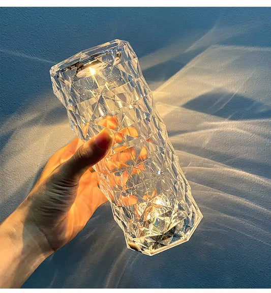 Premium Krystal lampe m/Touch funktion og 16 farver!