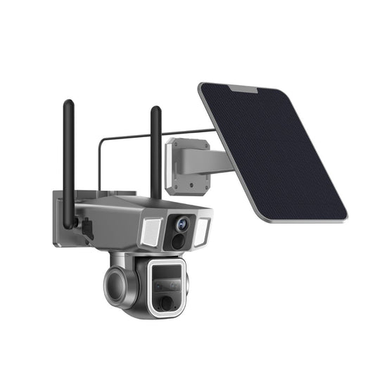 Solcelledrevet 2K PTZ overvågningskamera - 4G, Wifi, Color night vision, 12.000 mAh og meget mere!