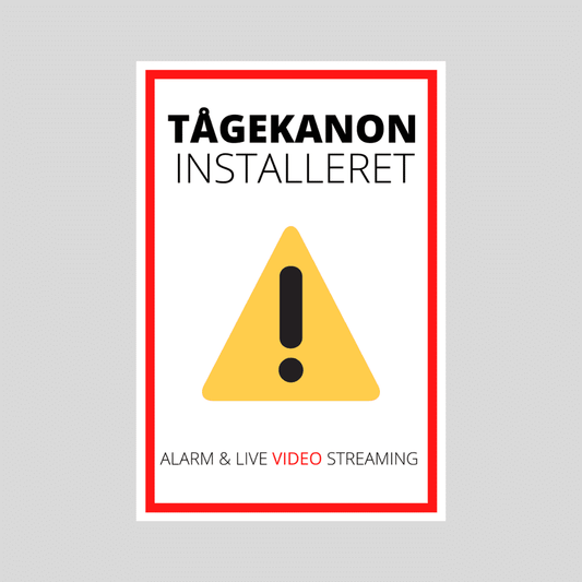 Tågekanon klistermærker - 4 stk - kraftig holdbarhed