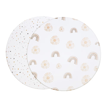 Tumlemåtten –  Rainbow & Terrazzo (Ø140 CM)