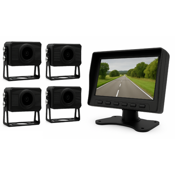 Dashcam Sæt med Monitor og 4 Kameraer