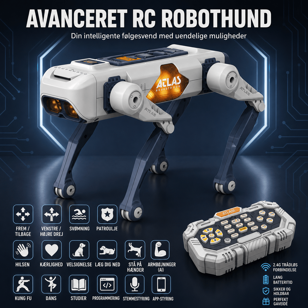 AI Robothund – Programmerbar & Stemmestyret