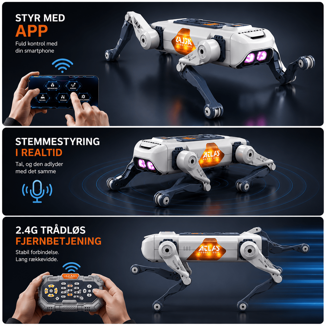 AI Robothund – Programmerbar & Stemmestyret