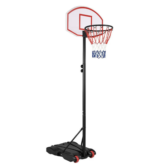 Basketballstativ med hjul – justerbar højde, robust konstruktion