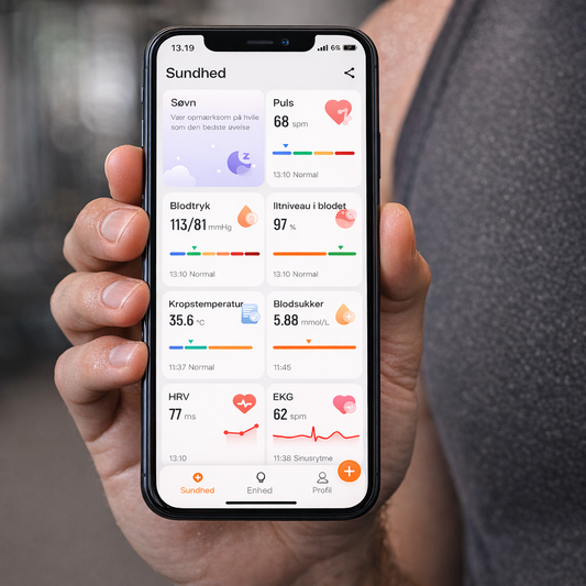 Aktivitetsarmbånd med Pulsmåler, EKG og Søvntracking – 30 Dages Batteri