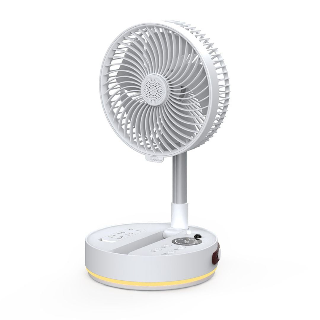 Foldbar Ventilator m. Fjernbetjening (7200 mAh) – Op til 113 cm høj