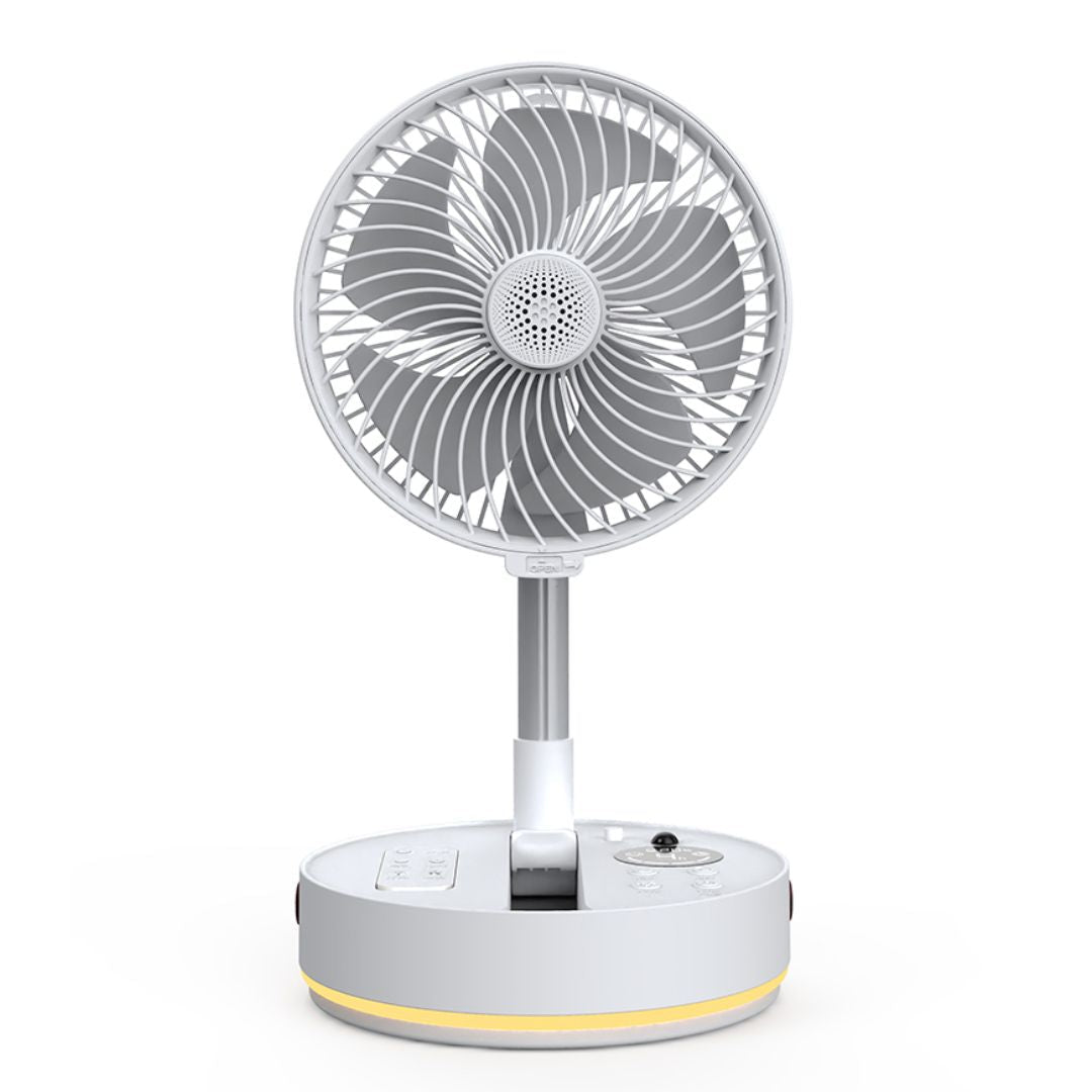 Foldbar Ventilator m. Fjernbetjening (7200 mAh) – Op til 113 cm høj