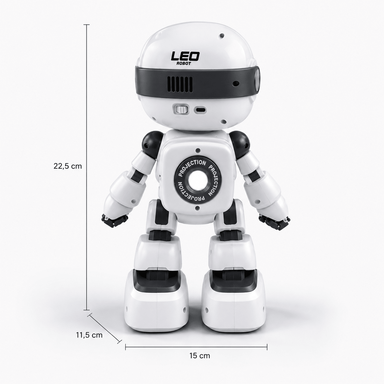 Intelligent Robot med Fjernbetjening, Programmering & Projektor