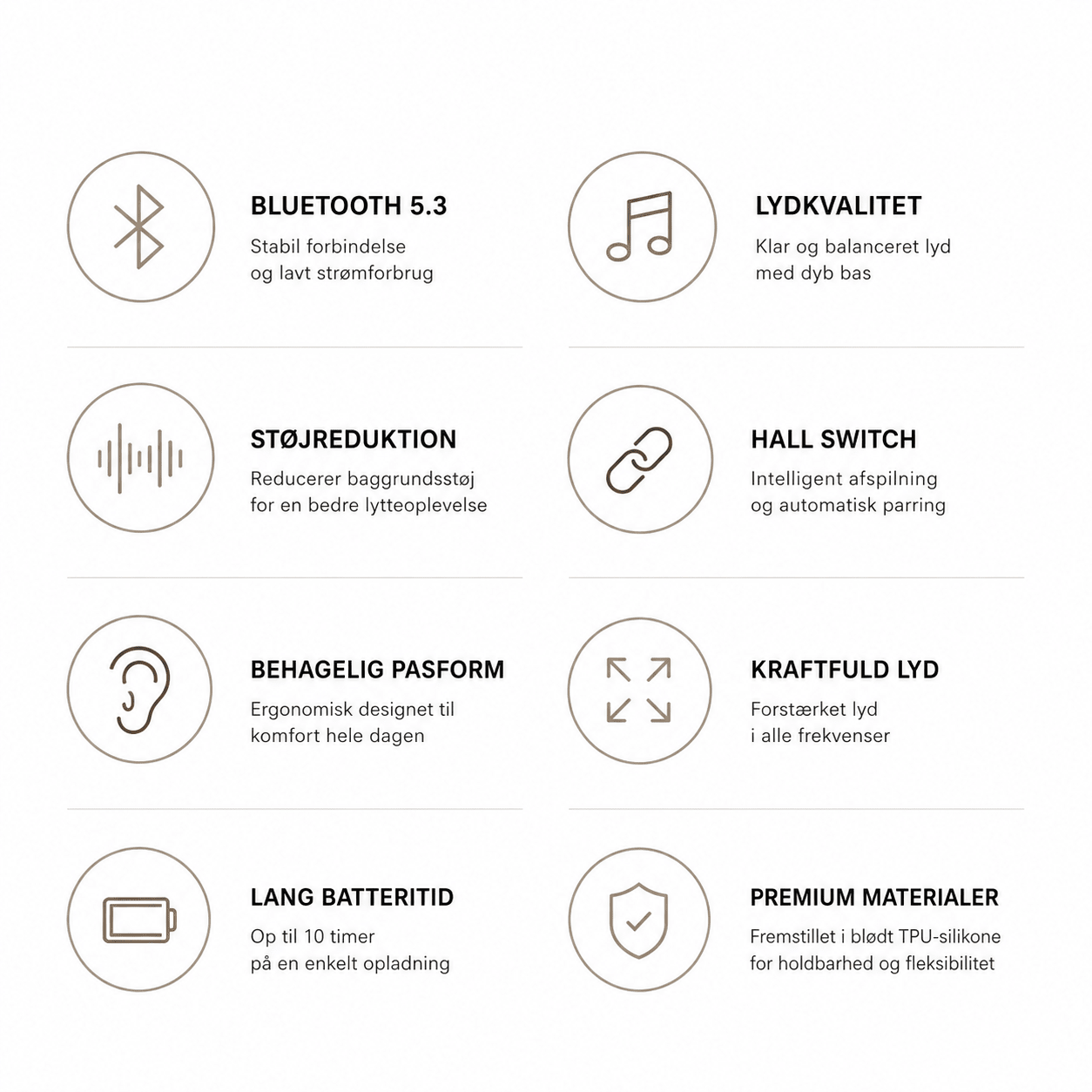 J13 Open-Ear Høretelefoner – Bluetooth 5.4, Dual Mic & HD-Lyd