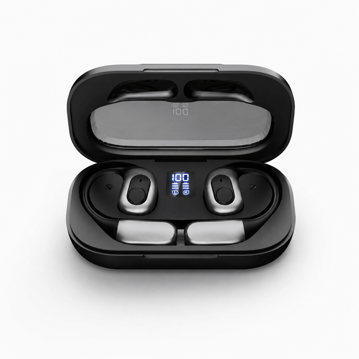 J13 Open-Ear Høretelefoner – Bluetooth 5.4, Dual Mic & HD-Lyd