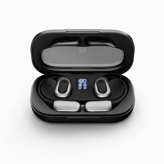 J13 Open-Ear Høretelefoner – Bluetooth 5.4, Dual Mic & HD-Lyd