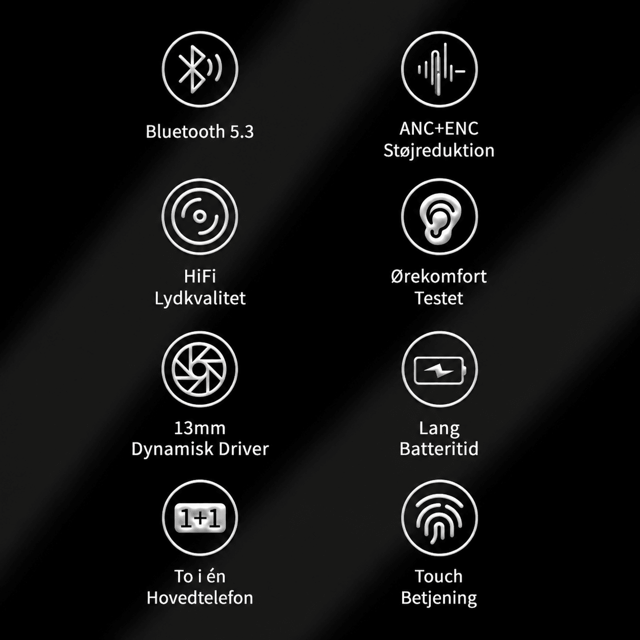 J9 ANC Høretelefoner – Bluetooth 5.4 & Dyb Bass