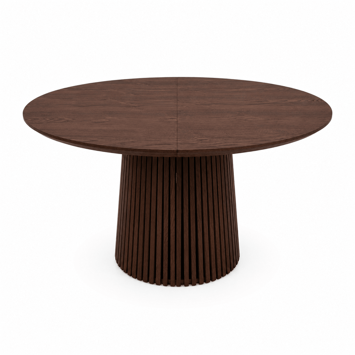 Justerbart Lamel Spisebord 120–200 cm – Mørk Træfinish