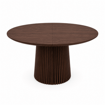 Justerbart Lamel Spisebord 120–200 cm – Mørk Træfinish