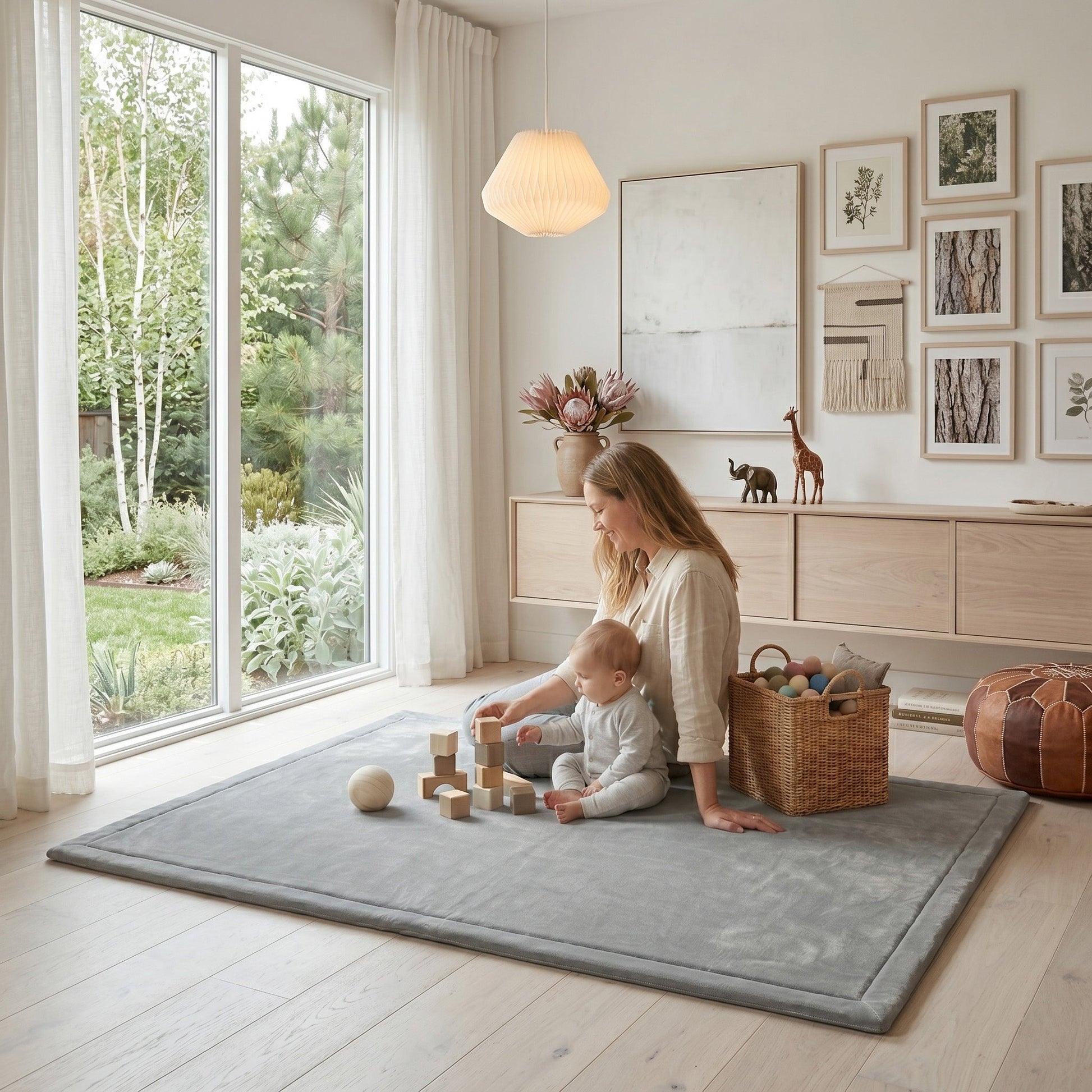 Lunea Luksus Legemåtte 150x200 cm – Blød Memory Foam & Skridsikker Bund
