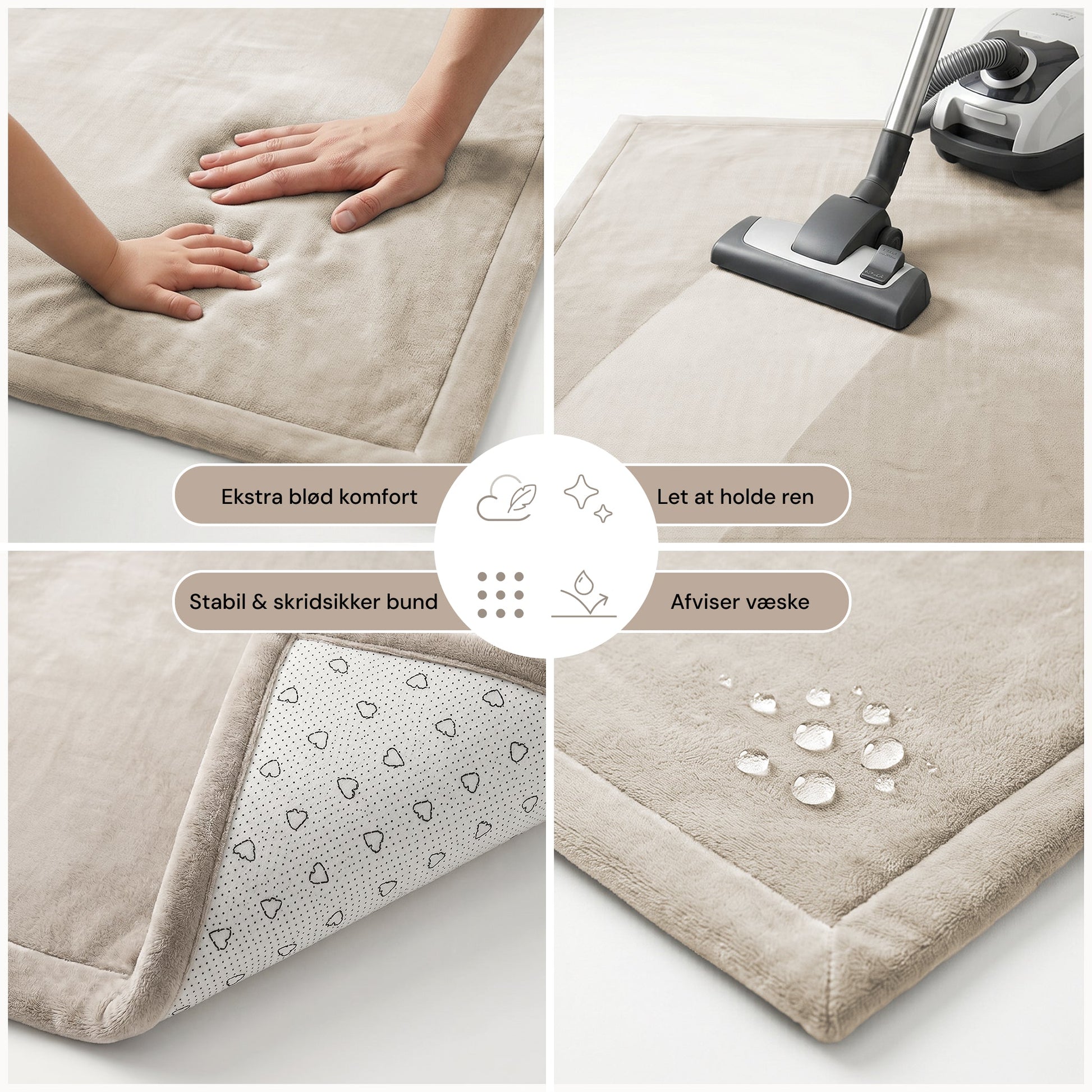 Lunea Luksus Legemåtte 150x200 cm – Blød Memory Foam & Skridsikker Bund