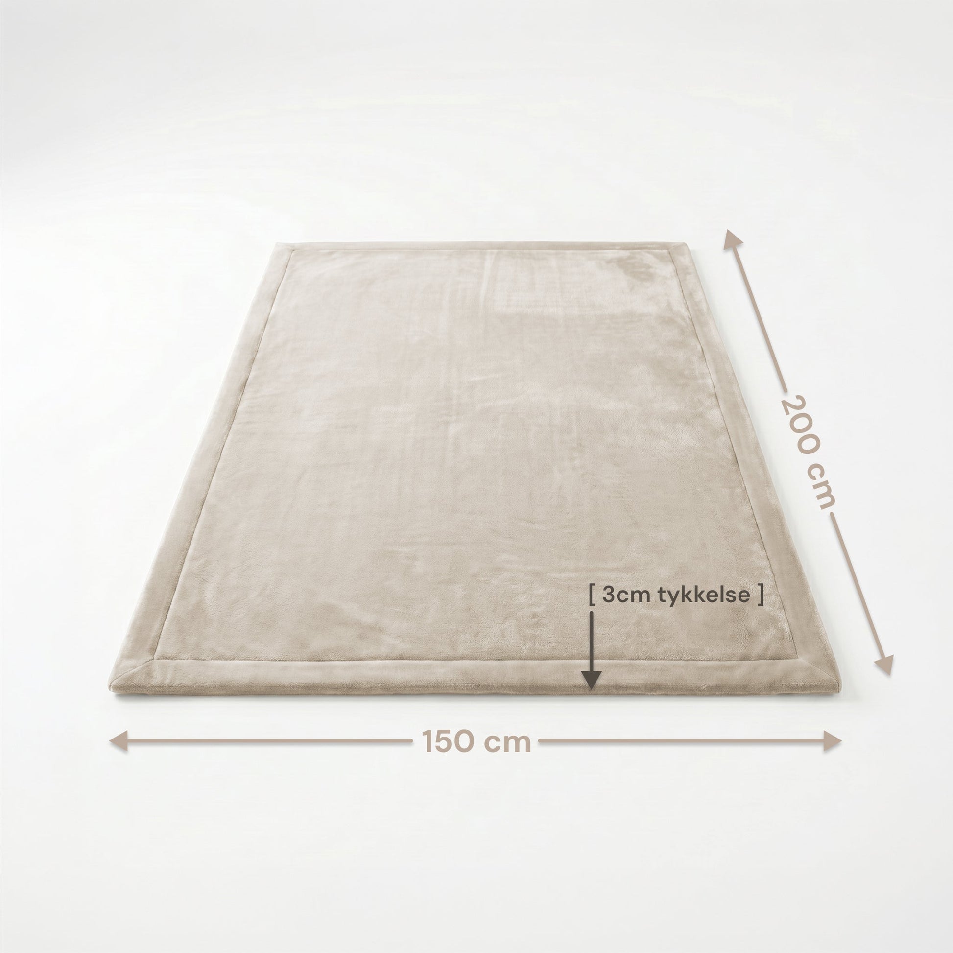 Lunea Luksus Legemåtte 150x200 cm – Blød Memory Foam & Skridsikker Bund