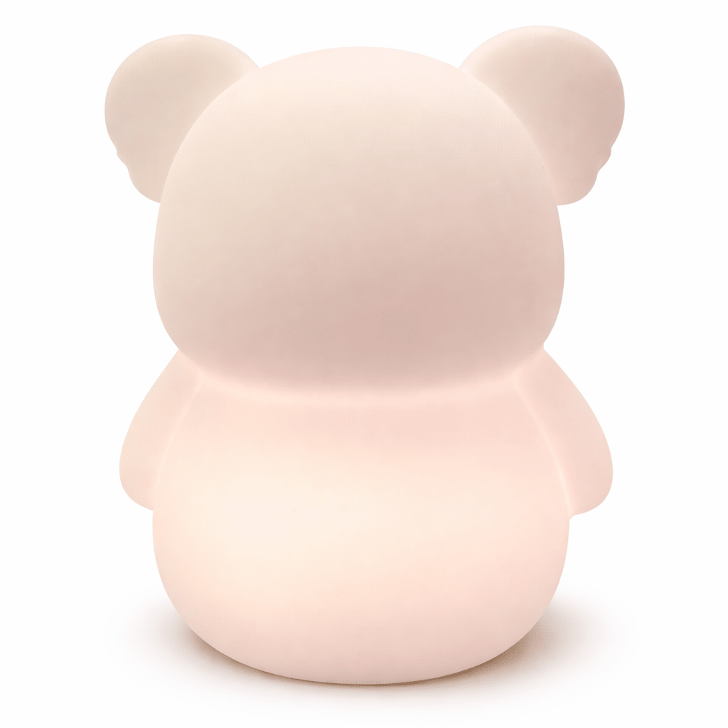 NightHero RGB Natlampe – Bamse - Blød Silikone Børnelampe med Timer & Touch