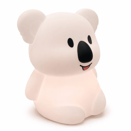 NightHero RGB Natlampe – Bamse - Blød Silikone Børnelampe med Timer & Touch