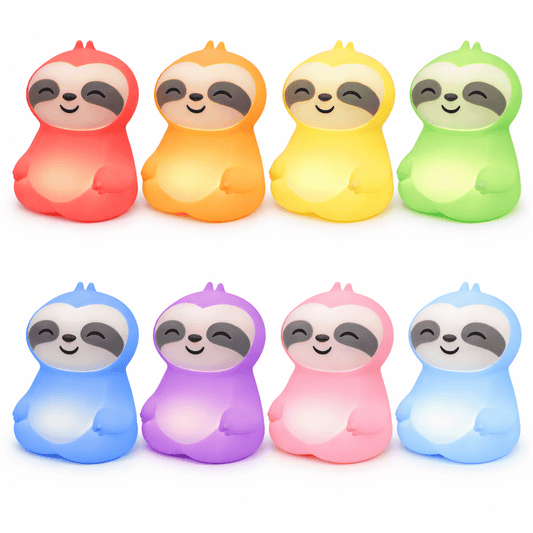 NightHero RGB Natlampe – Dovendyr - Blød Silikone Børnelampe med Timer & Touch