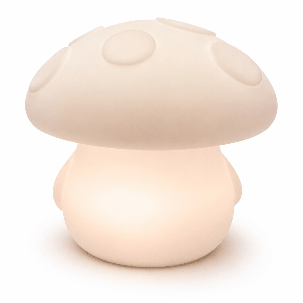 NightHero RGB Natlampe – Padehat - Blød Silikone Børnelampe med Timer & Touch