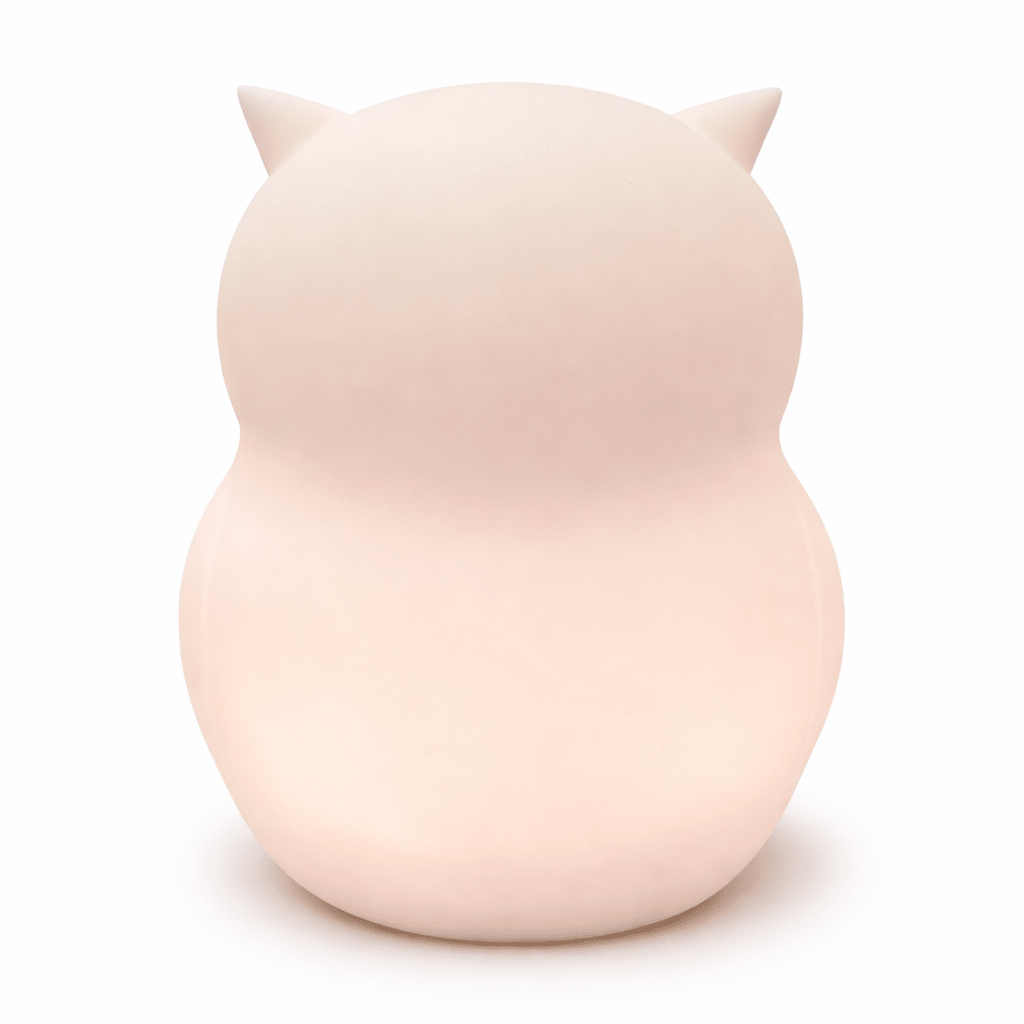 NightHero RGB Natlampe – Ugle - Blød Silikone Børnelampe med Timer & Touch