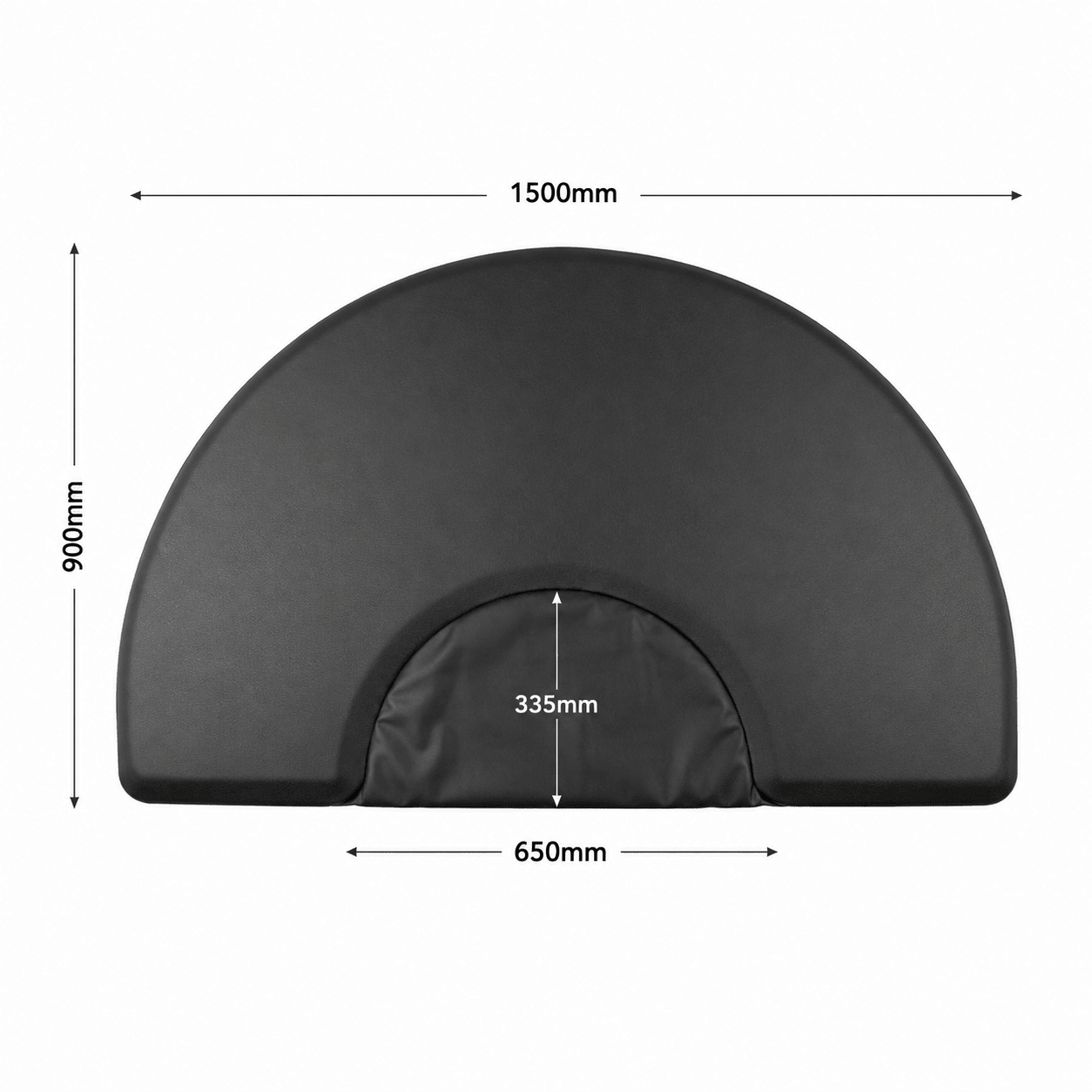 Premium Oval Aflastende Salonmåtte 150 × 90 cm