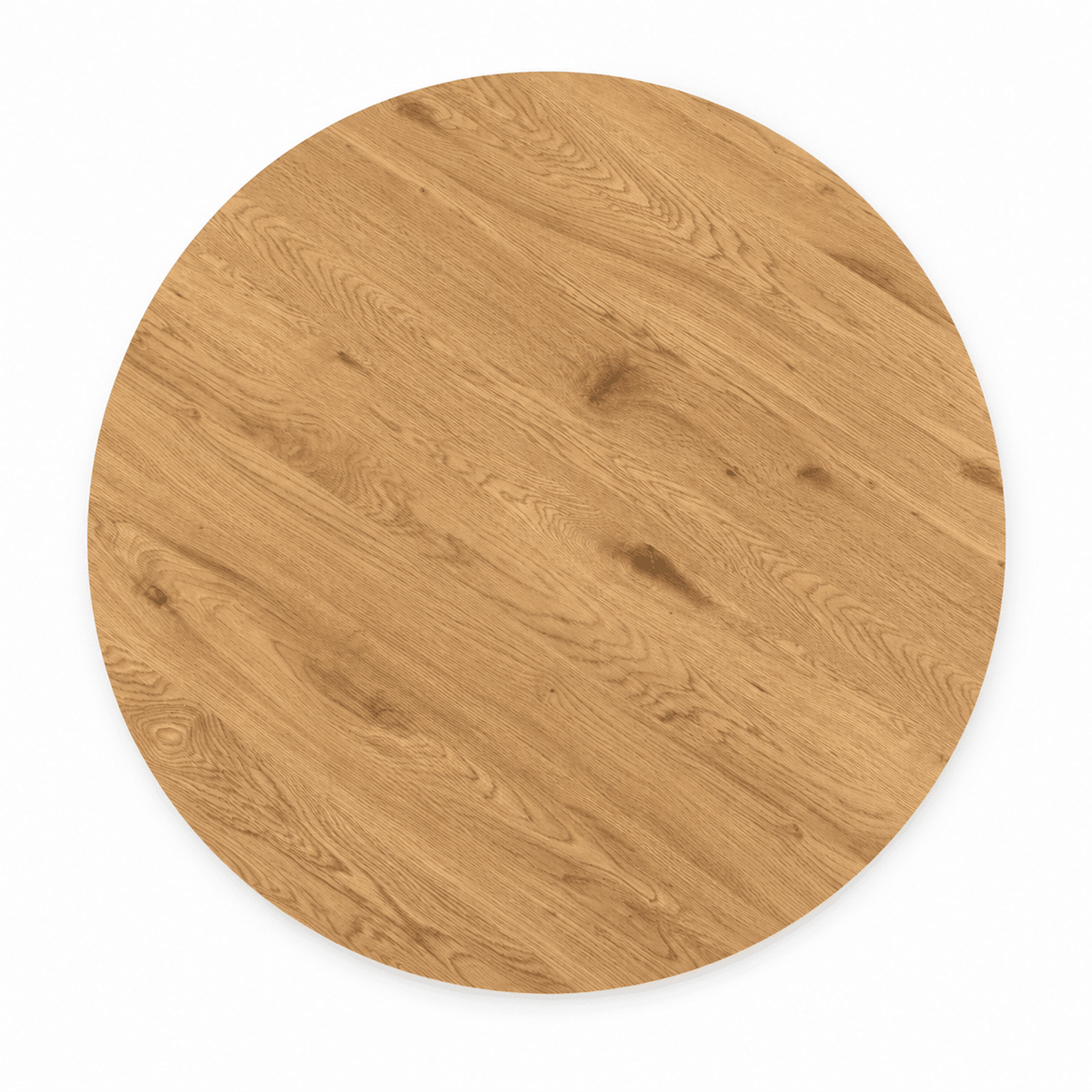 Rundt Lamel Spisebord Ø120 cm – Egetræsfinish