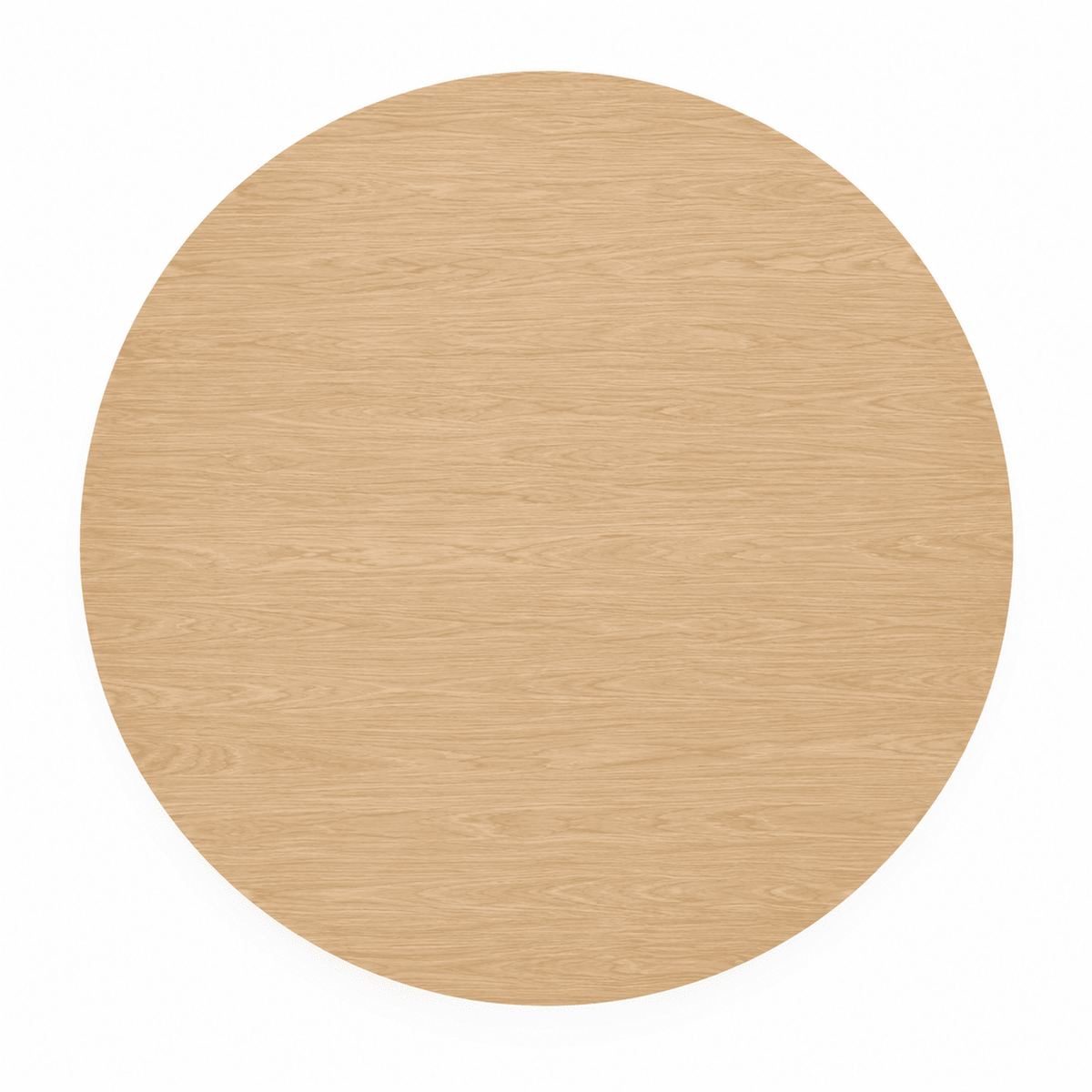 Rundt Spisebord Ø160 cm – Egetræsfinish & Sort Metal