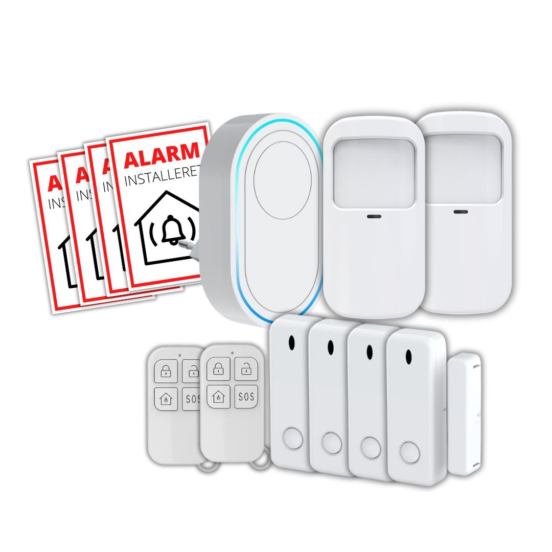 Smart Home Large Alarm System med Tuya app, Wifi (0-50M2)