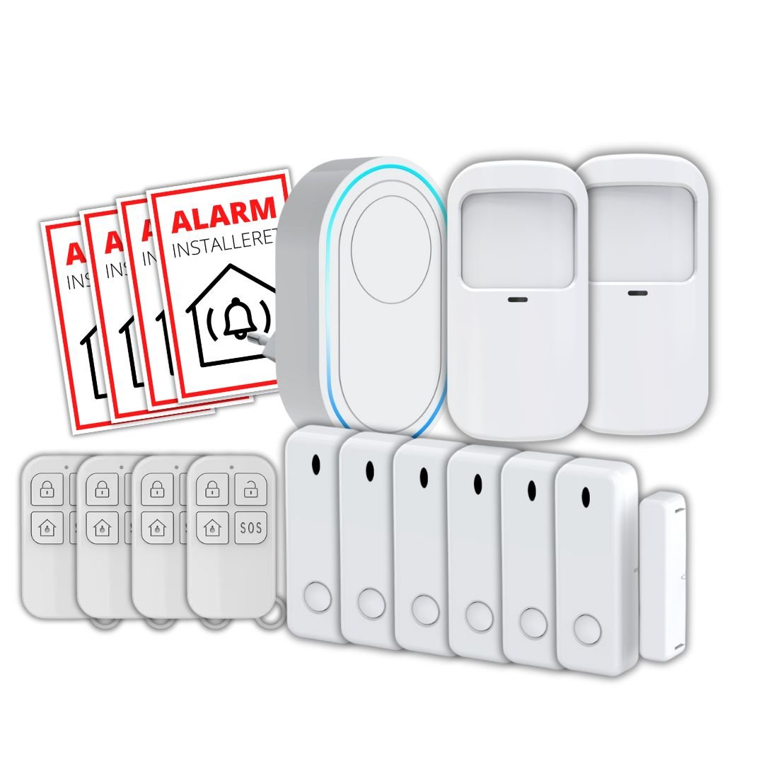 Smart Home Large Alarm System med Tuya app, Wifi (50-100M2)