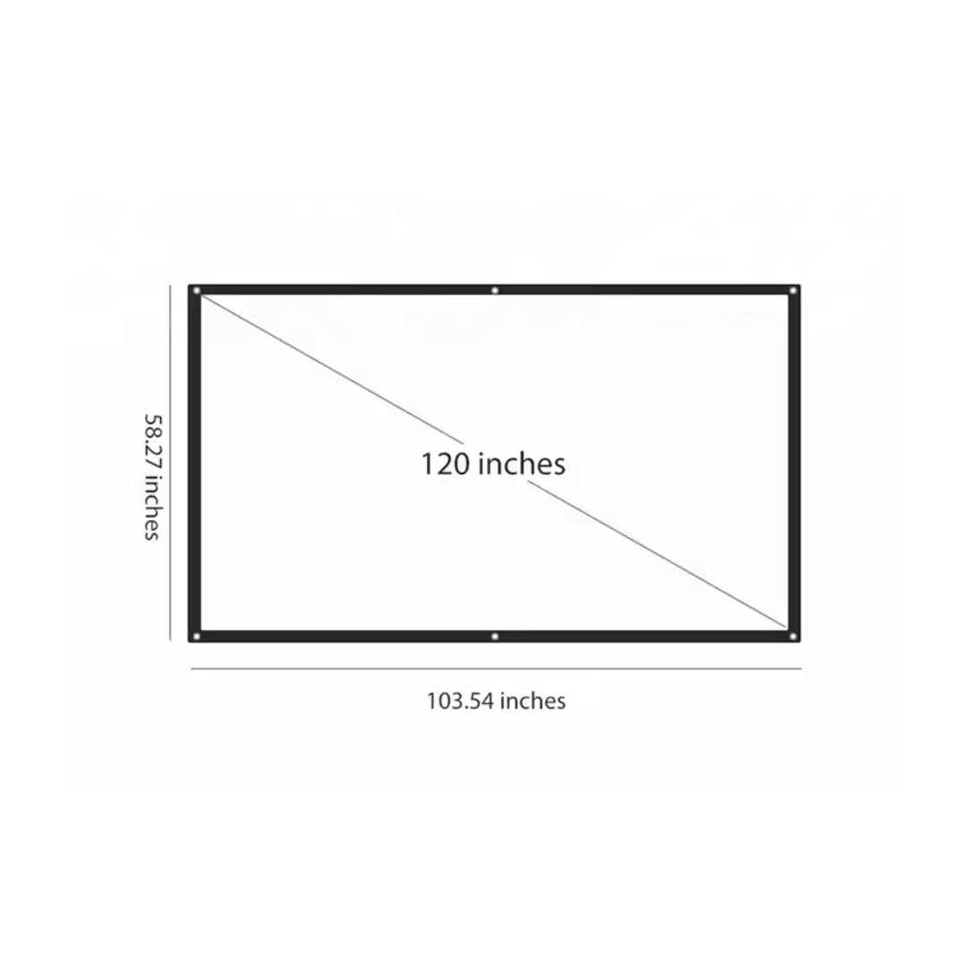 Smart Wifi Projektor og 120" lærred (Pakketilbud)