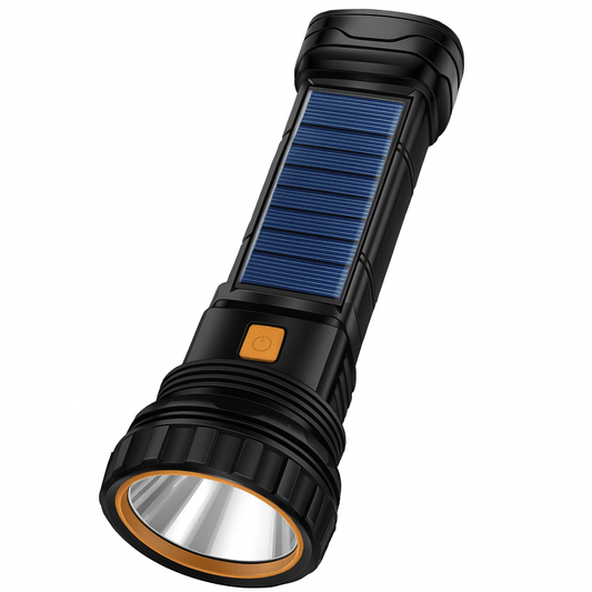 Solcelle Lommelygte med Sidelys og Powerbank – 500 Lumen