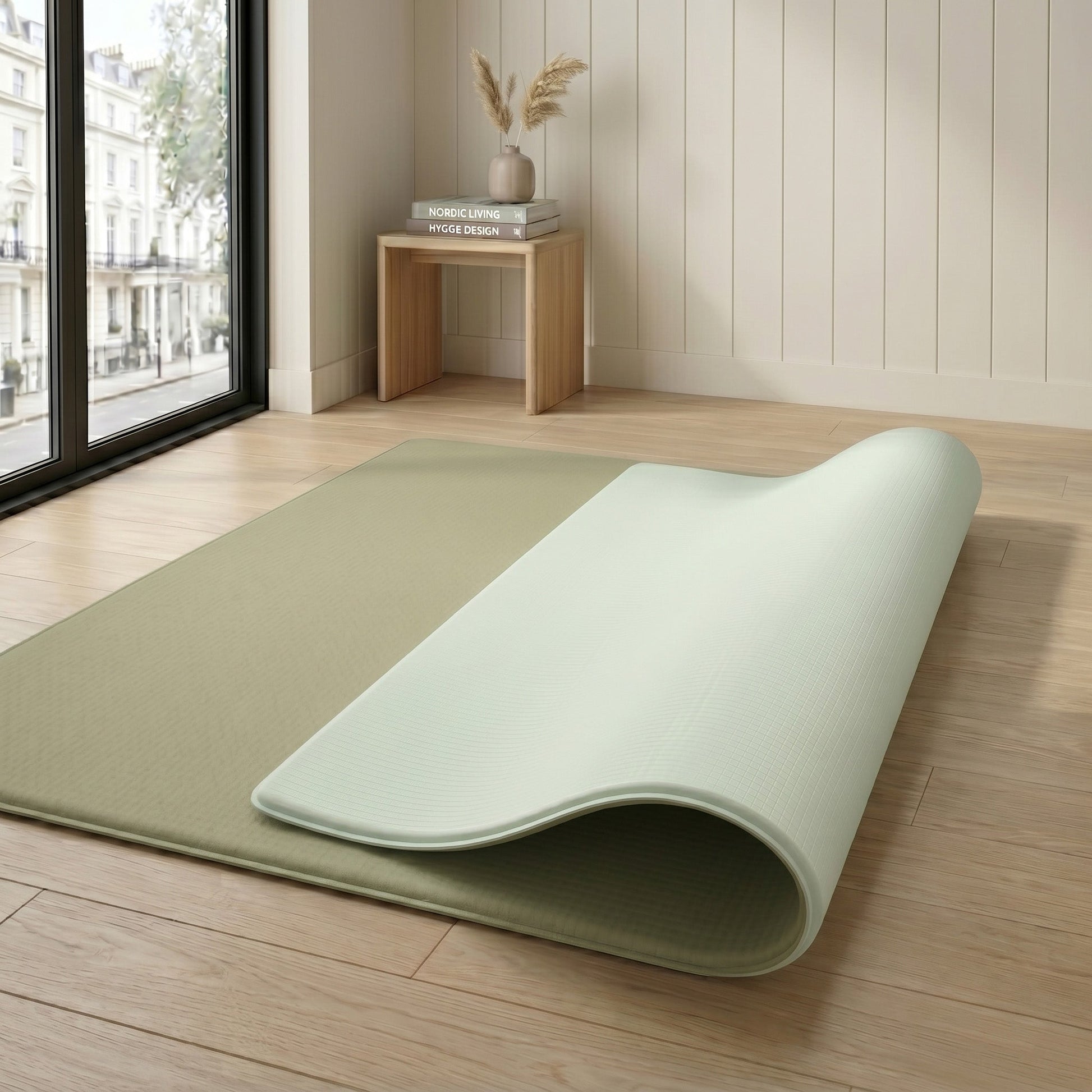 Tumlemåtten Legemåtte – Mint & Oliven (140 x 200 cm)