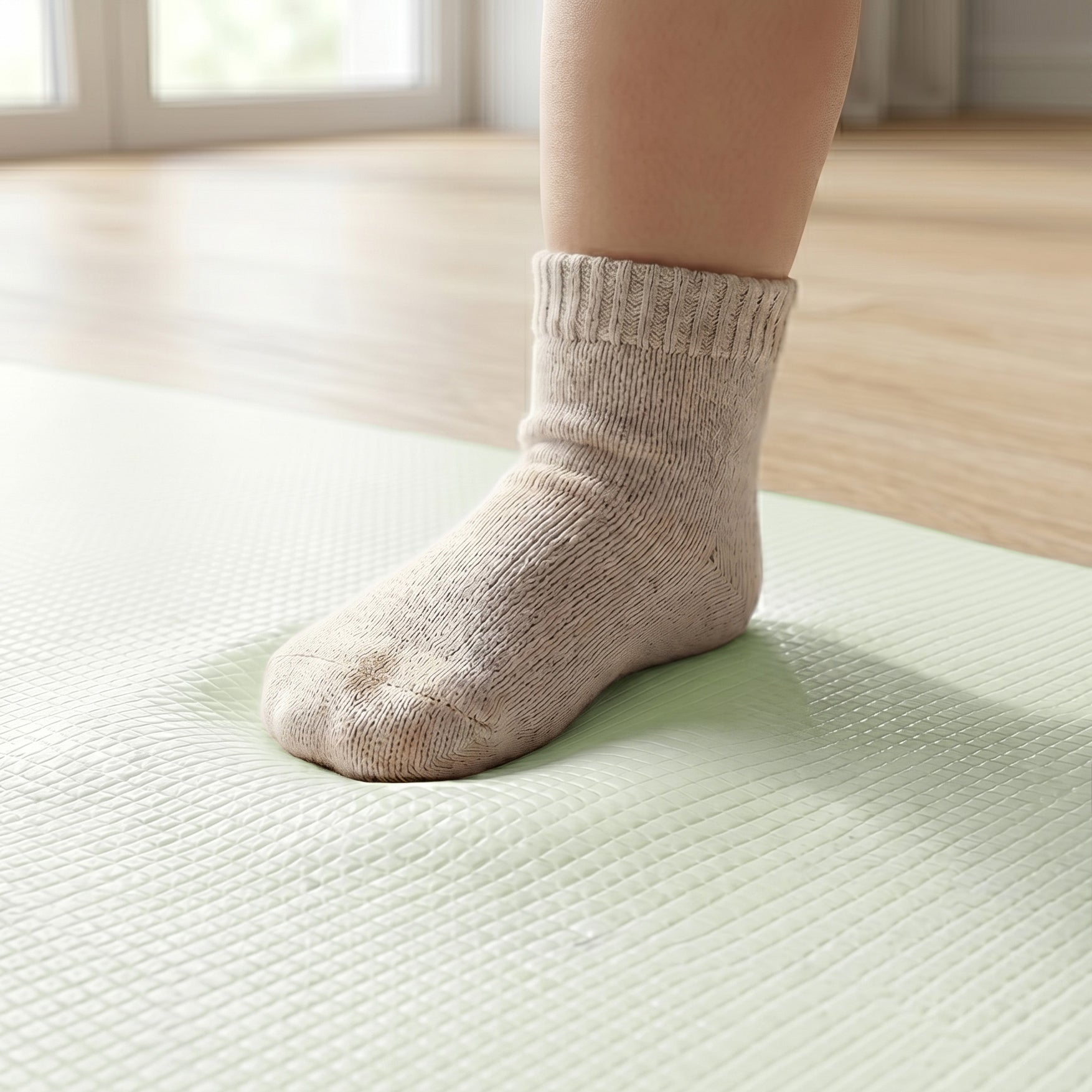Tumlemåtten Legemåtte – Mint & Oliven (Ø140 CM)